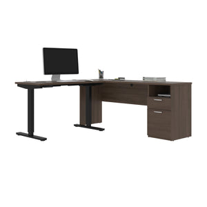 Antigua 71" Adjustable L-Shaped Desk with Attached File