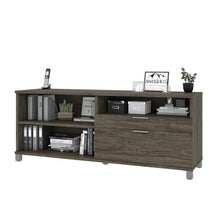 Load image into Gallery viewer, 71" Credenza with Filing Drawer in Walnut Gray