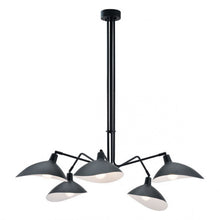 Load image into Gallery viewer, Adjustable Black & White Scoop-Style Hanging Office Light