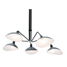 Load image into Gallery viewer, Adjustable Black & White Scoop-Style Hanging Office Light