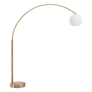 Chic Arched Floor Lamp in Gold