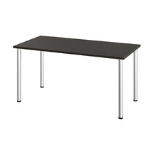 Load image into Gallery viewer, Industrial 60" Office Desk with Deep Gray Top & Silver Legs