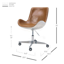 Load image into Gallery viewer, Stylish Java Brown Office Chair in Scoop Style
