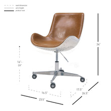 Load image into Gallery viewer, Stylish Java Brown Office Chair in Scoop Style
