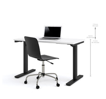 Load image into Gallery viewer, 48" Sit-Stand Electric Height Adjustable Office Desk in White (28" - 45" H)