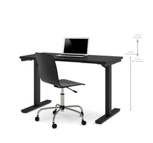 Load image into Gallery viewer, 48" Sit-Stand Electric Height Adjustable Office Desk in Black (28" - 45" H)