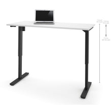 Load image into Gallery viewer, 60" Sit-Stand Electric Height Adjustable Office Desk in White (28" - 45" H)