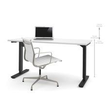 Load image into Gallery viewer, 60" Sit-Stand Electric Height Adjustable Office Desk in White (28" - 45" H)
