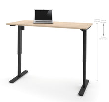 Load image into Gallery viewer, 60" Sit-Stand Electric Height Adjustable Office Desk in Northern Maple (28" - 45" H)