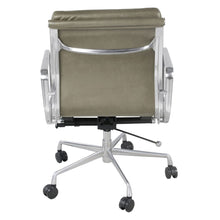 Load image into Gallery viewer, Low-Back Padded Office Chair in Vintage Smoke