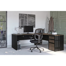Load image into Gallery viewer, Antigua & Black 71" x 83" L-Shaped Desk with 3 Drawers