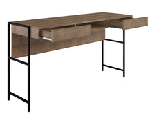 Load image into Gallery viewer, 55" Executive Industrial-Style Desk in Walnut & Black Metal