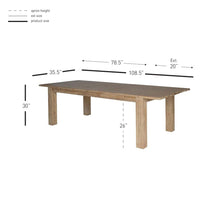 Load image into Gallery viewer, Solid Acacia 78" Executive Desk or Conference Table w/ Brushed Smoke Finish