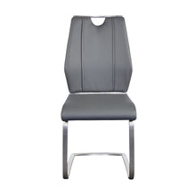 Load image into Gallery viewer, Gray Leatherette and Stainless Steel Guest or Conference Chair (Set of 2)