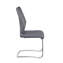 Load image into Gallery viewer, Gray Leatherette and Stainless Steel Guest or Conference Chair (Set of 2)