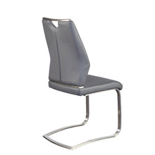 Load image into Gallery viewer, Gray Leatherette and Stainless Steel Guest or Conference Chair (Set of 2)