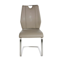 Load image into Gallery viewer, Taupe Leatherette and Stainless Steel Guest or Conference Chair (Set of 2)