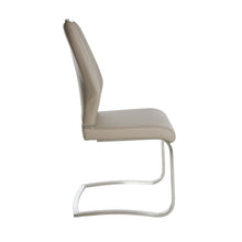 Load image into Gallery viewer, Taupe Leatherette and Stainless Steel Guest or Conference Chair (Set of 2)