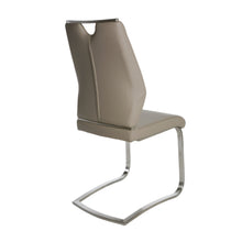 Load image into Gallery viewer, Taupe Leatherette and Stainless Steel Guest or Conference Chair (Set of 2)