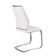 Load image into Gallery viewer, White Leatherette and Stainless Steel Guest or Conference Chair (Set of 2)
