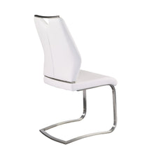 Load image into Gallery viewer, White Leatherette and Stainless Steel Guest or Conference Chair (Set of 2)