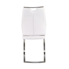 Load image into Gallery viewer, White Leatherette and Stainless Steel Guest or Conference Chair (Set of 2)