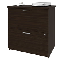 Load image into Gallery viewer, Delicate 28" Dark Chocolate Locking File Cabinet
