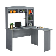 Load image into Gallery viewer, 47" Modern L-Desk with Hutch in Gray
