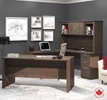 Load image into Gallery viewer, Modern U-shaped Executive Desk with Hutch in Antigua
