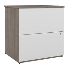 Load image into Gallery viewer, 28&quot; Silver Maple &amp; White 2-Drawer Locking File
