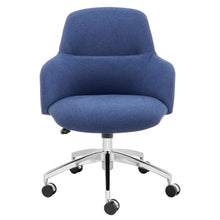 Load image into Gallery viewer, Denim Blue & Aluminum Padded Office Chair
