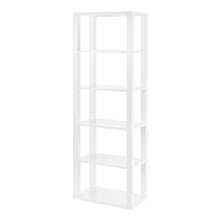Load image into Gallery viewer, 6 Shelf 24" Bookcase in Glossy White
