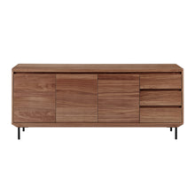 Load image into Gallery viewer, Rustic Walnut 63" Credenza with Drawers & Cabinets