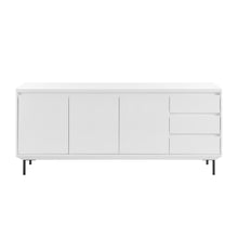 Load image into Gallery viewer, White Gloss 63" Credenza with Cabinets & Drawers