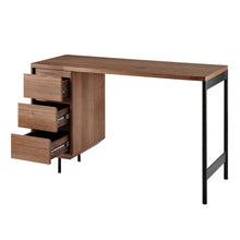 Load image into Gallery viewer, Walnut 47&quot; Single Pedestal Desk with 3-Drawer File
