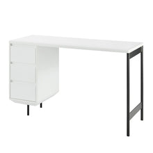 Load image into Gallery viewer, White 47" Single Pedestal Desk with 3-Drawer File