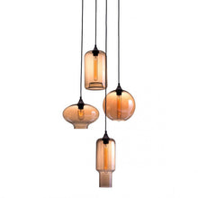 Load image into Gallery viewer, Amber Glass Globe Hanging Lights in Bohemian Style