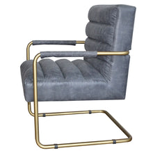 Load image into Gallery viewer, Comfortable Padded Office Chair in Vintage Midnight &amp; Gold
