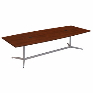Hansen Cherry 120" Boat Shaped Conference Table with Metal Base