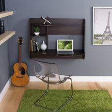 Load image into Gallery viewer, Modern Wall Mounted Espresso Office Desk