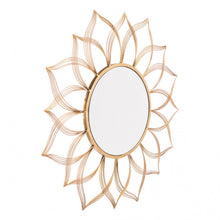 Load image into Gallery viewer, Gold Wire Floral Office Mirror
