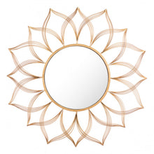 Load image into Gallery viewer, Gold Wire Floral Office Mirror
