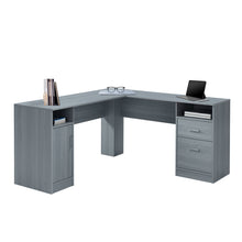 Load image into Gallery viewer, 60" Dual-Cabinet Desk in Gray Woodgrain