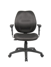 Load image into Gallery viewer, Padded Everyday Black Mid Back Office Chair