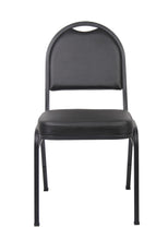 Load image into Gallery viewer, Modern Black Faux Leather & Steel Guest or Conference Chair