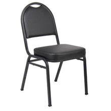 Load image into Gallery viewer, Modern Black Faux Leather & Steel Guest or Conference Chair