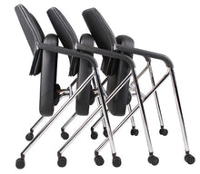 Load image into Gallery viewer, Convenient Black Faux Leather Folding Office Chair