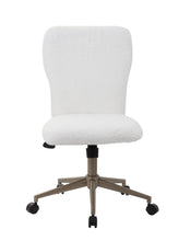Load image into Gallery viewer, Stunning White Fur & Gold Office Chair