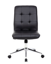 Load image into Gallery viewer, Armless Chair in Black Faux Leather