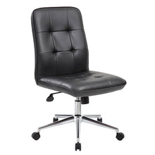 Load image into Gallery viewer, Armless Chair in Black Faux Leather